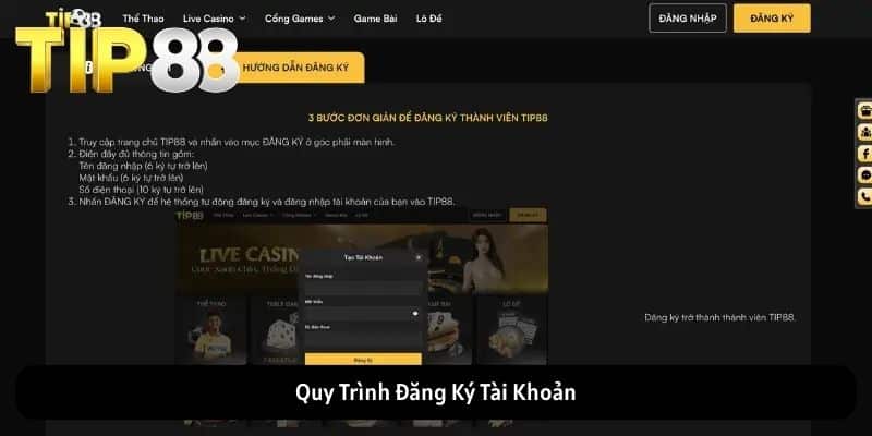 Quy Trình Đăng Ký Tài Khoản